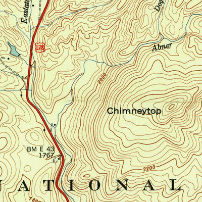 United States Geological Survey Eastatoe Gap, NC-SC (1947, 24000-Scale) digital map