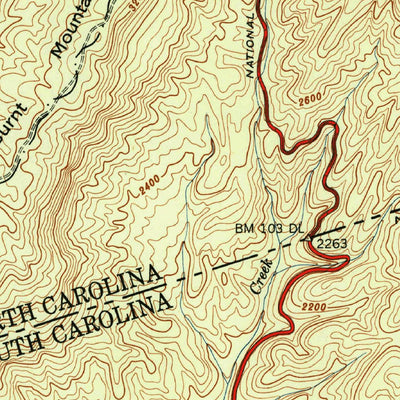 United States Geological Survey Eastatoe Gap, NC-SC (1947, 24000-Scale) digital map