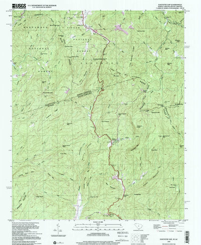 United States Geological Survey Eastatoe Gap, NC-SC (1997, 24000-Scale) digital map