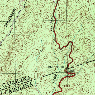 United States Geological Survey Eastatoe Gap, NC-SC (1997, 24000-Scale) digital map