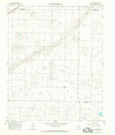 United States Geological Survey Easter, TX (1966, 24000-Scale) digital map