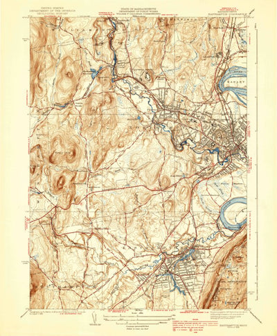 United States Geological Survey Easthampton, MA (1939, 31680-Scale) digital map