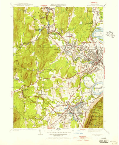 United States Geological Survey Easthampton, MA (1948, 31680-Scale) digital map