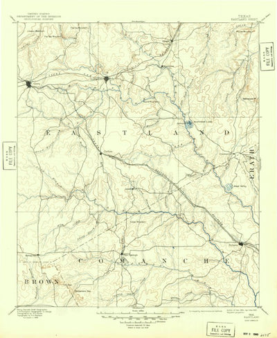 United States Geological Survey Eastland, TX (1894, 125000-Scale) digital map