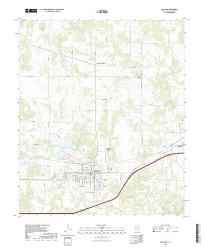 United States Geological Survey Eastland, TX (2022, 24000-Scale) digital map