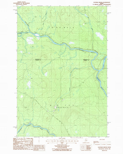 United States Geological Survey Eastman Brook, ME (1986, 24000-Scale) digital map