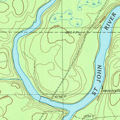 United States Geological Survey Eastman Brook, ME (1986, 24000-Scale) digital map