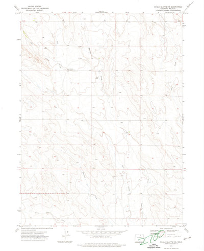 United States Geological Survey Eastman Creek South, CO (1972, 24000-Scale) digital map