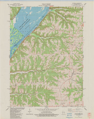United States Geological Survey Eastman, WI-IA (1983, 24000-Scale) digital map