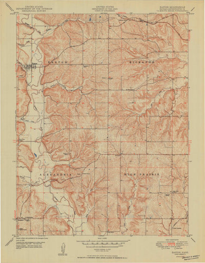 United States Geological Survey Easton, KS (1950, 24000-Scale) digital map