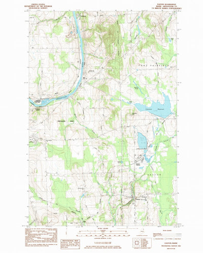 United States Geological Survey Easton, ME (1984, 24000-Scale) digital map