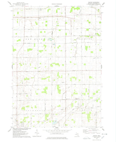 United States Geological Survey Easton, MI (1975, 24000-Scale) digital map