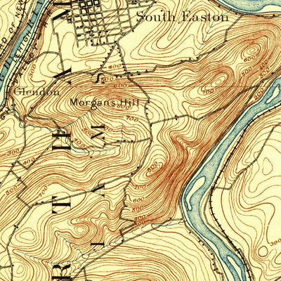 United States Geological Survey Easton, PA-NJ (1891, 62500-Scale) digital map