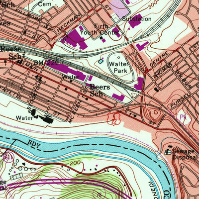 United States Geological Survey Easton, PA-NJ (1956, 24000-Scale) digital map