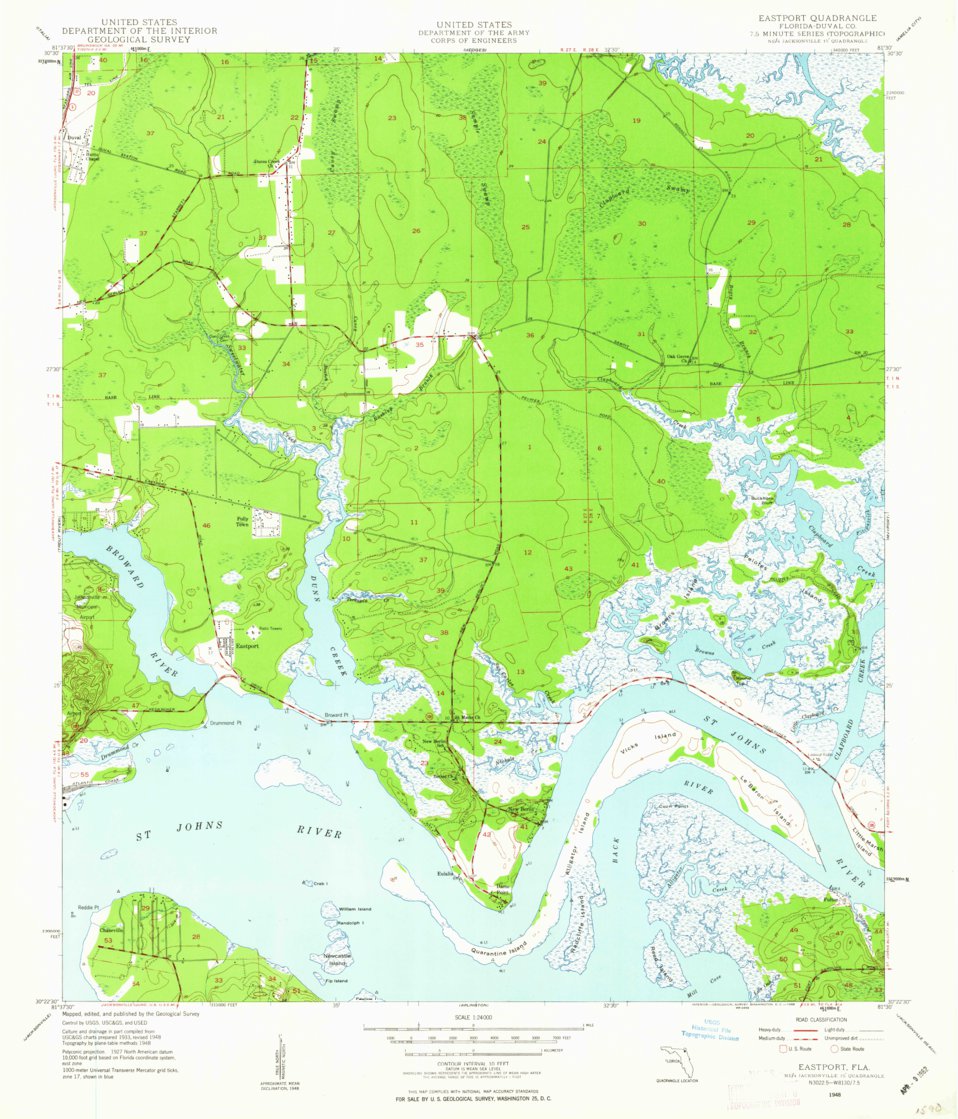 Eastport, FL (1948, 24000-Scale) Map by United States Geological Survey ...