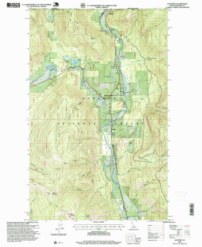 United States Geological Survey Eastport, ID (1996, 24000-Scale) digital map