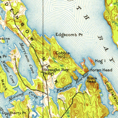 United States Geological Survey Eastport, ME (1943, 62500-Scale) digital map
