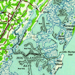 United States Geological Survey Eastville, VA-NC-MD (1961, 250000-Scale) digital map