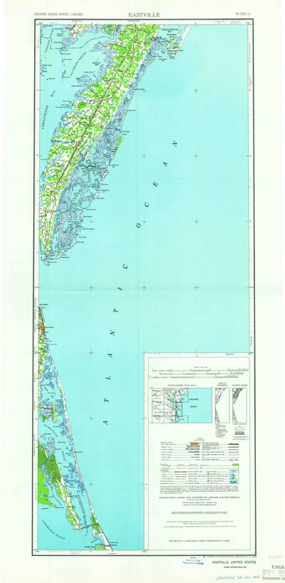 United States Geological Survey Eastville, VA-NC-MD (1966, 250000-Scale) digital map
