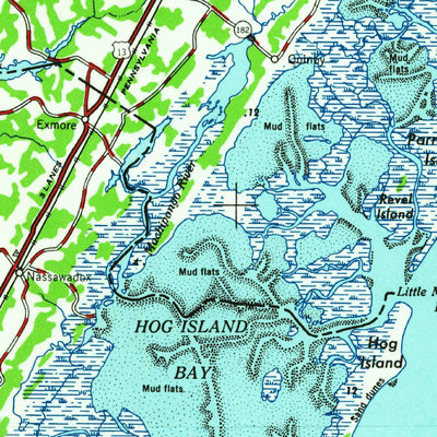 United States Geological Survey Eastville, VA-NC-MD (1966, 250000-Scale) digital map