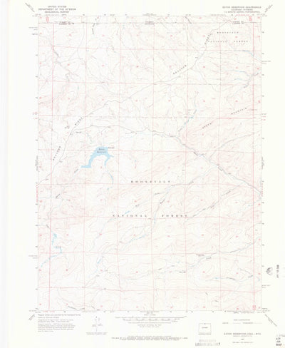 United States Geological Survey Eaton Reservoir, CO-WY (1967, 24000-Scale) digital map