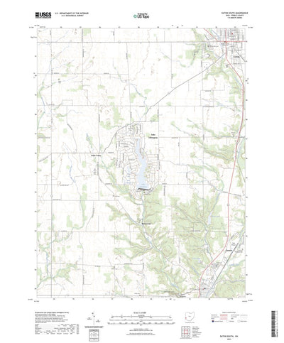 United States Geological Survey Eaton South, OH (2023, 24000-Scale) digital map