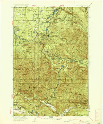 United States Geological Survey Eatonville, WA (1937, 125000-Scale) digital map