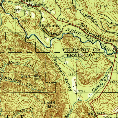 United States Geological Survey Eatonville, WA (1937, 125000-Scale) digital map