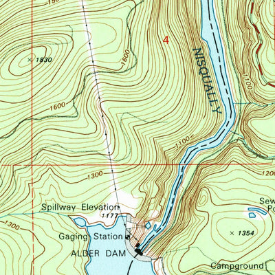 United States Geological Survey Eatonville, WA (1990, 24000-Scale) digital map