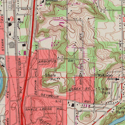 United States Geological Survey Eau Claire East, WI (1972, 24000-Scale) digital map