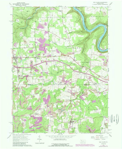 United States Geological Survey Eau Claire, PA (1963, 24000-Scale) digital map