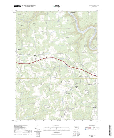 United States Geological Survey Eau Claire, PA (2023, 24000-Scale) digital map