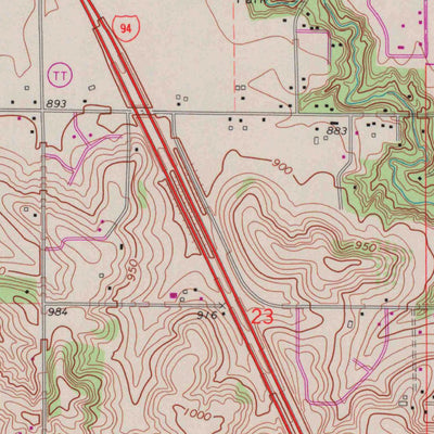 United States Geological Survey Eau Claire West, WI (1972, 24000-Scale) digital map