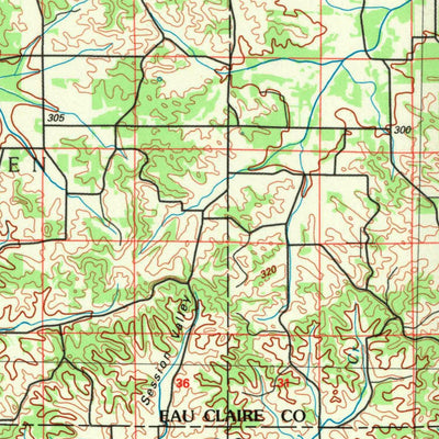 United States Geological Survey Eau Claire, WI (1985, 100000-Scale) digital map