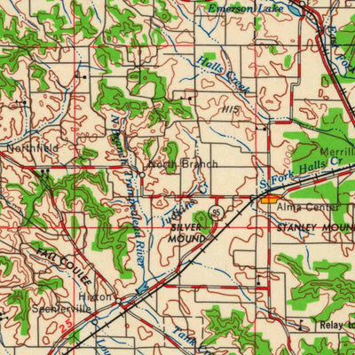 United States Geological Survey Eau Claire, WI-MN (1964, 250000-Scale) digital map