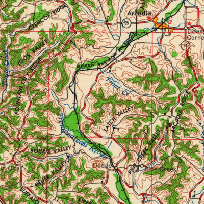 United States Geological Survey Eau Claire, WI-MN (1964, 250000-Scale) digital map