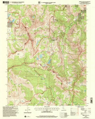 United States Geological Survey Ebbetts Pass, CA (2001, 24000-Scale) digital map