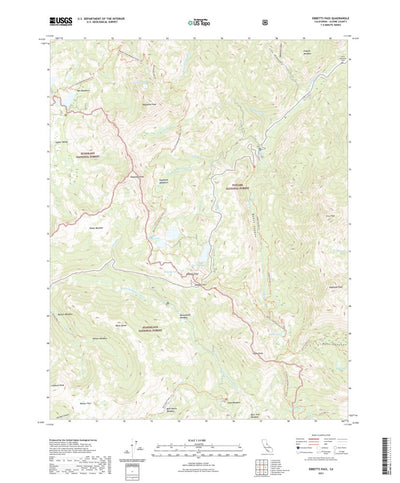 United States Geological Survey Ebbetts Pass, CA (2021, 24000-Scale) digital map