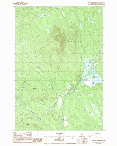 United States Geological Survey Ebeemee Mountain, ME (1988, 24000-Scale) digital map