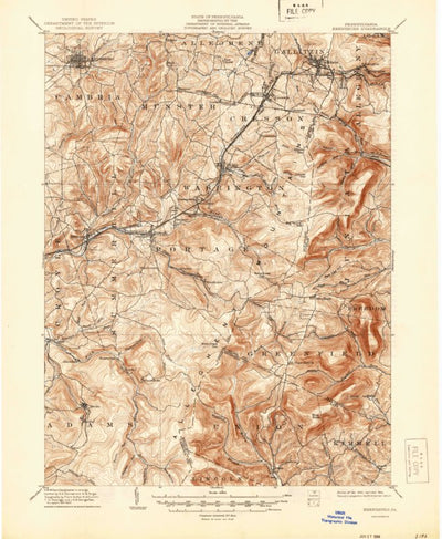United States Geological Survey Ebenburg, PA (1904, 62500-Scale) digital map