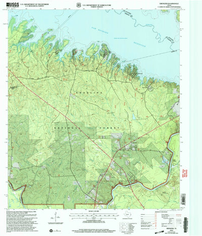United States Geological Survey Ebenezer, TX (2003, 24000-Scale) digital map