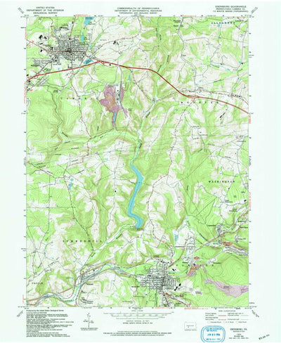 United States Geological Survey Ebensburg, PA (1963, 24000-Scale) digital map
