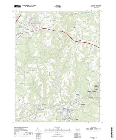 United States Geological Survey Ebensburg, PA (2023, 24000-Scale) digital map