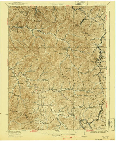 United States Geological Survey Eccles, WV (1932, 62500-Scale) digital map