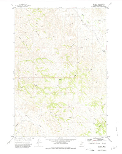 United States Geological Survey Echeta, WY (1972, 24000-Scale) digital map