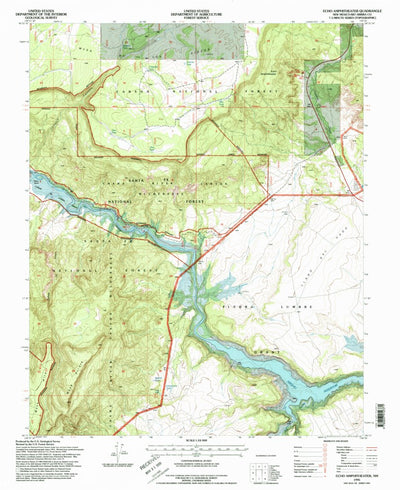 United States Geological Survey Echo Amphitheater, NM (1995, 24000-Scale) digital map