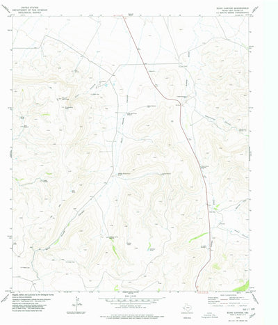 United States Geological Survey Echo Canyon, TX (1978, 24000-Scale) digital map