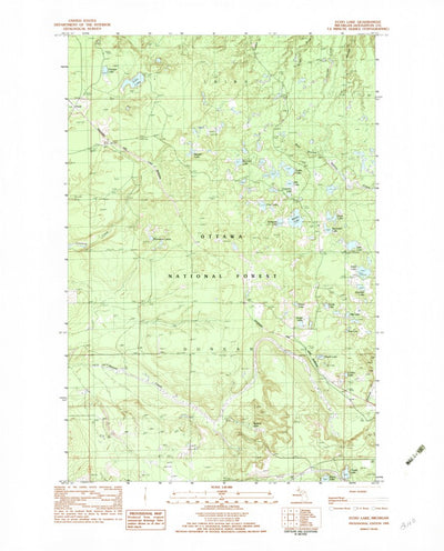 United States Geological Survey Echo Lake, MI (1982, 25000-Scale) digital map