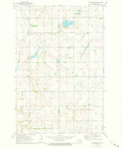 United States Geological Survey Eckelson SW, ND (1970, 24000-Scale) digital map