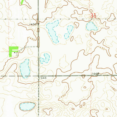 United States Geological Survey Eckelson SW, ND (1970, 24000-Scale) digital map